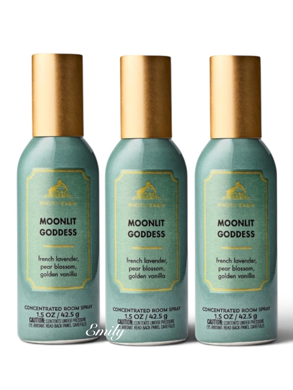 3X Bath & Body Works MOONLIT GODDESS Concentrated Room Sprays